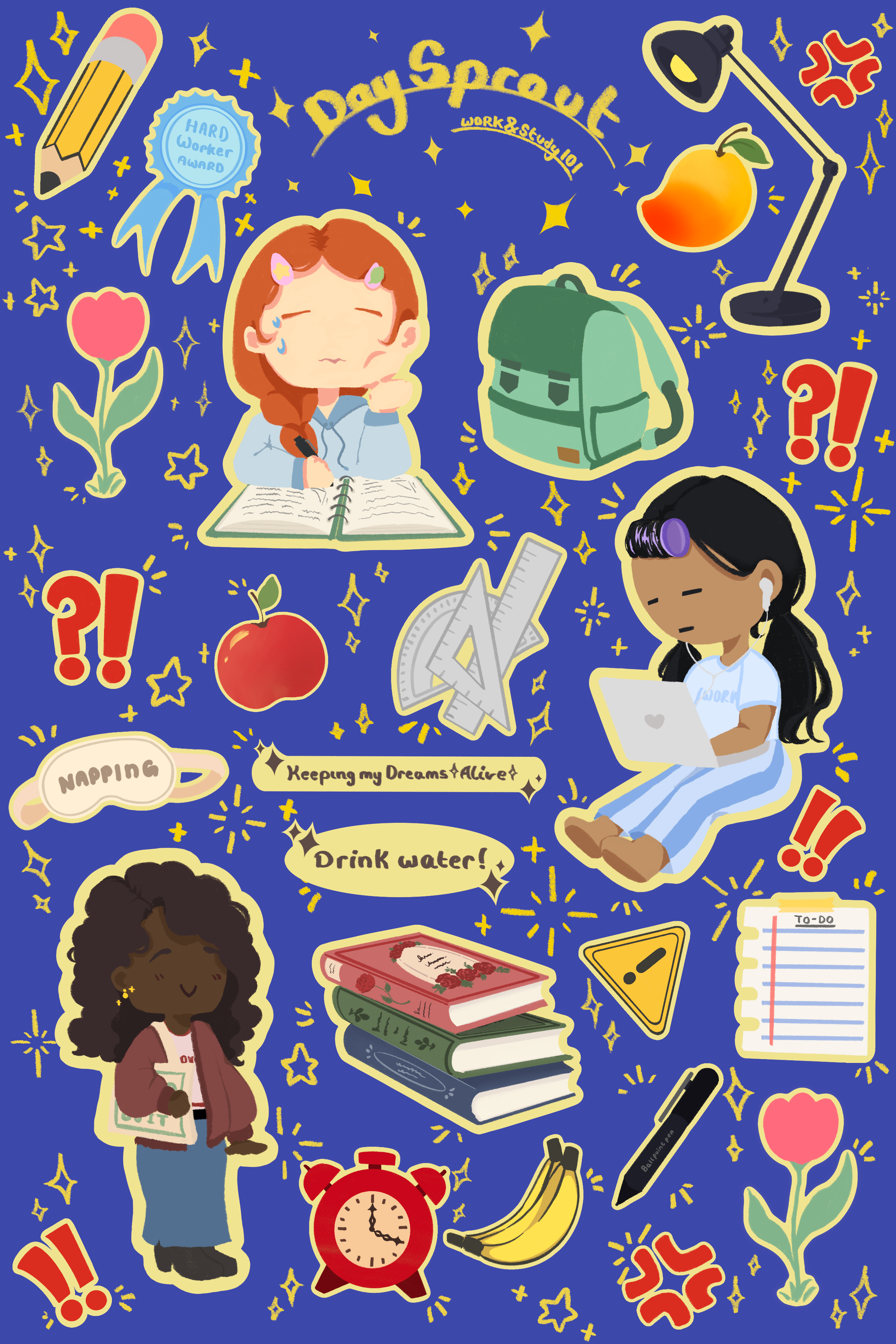 Work and Study DIGITAL stickers